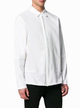 Helmut Lang Hommes Chemise Jersrey Combo Ls Shirt Bianca Taille Xl I02HM503 - £144.73 GBP