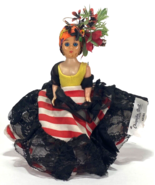 Vintage-A Chiquita Doll from Aruba-Dress-Floral Hat-8&quot;-Open/Close Eyes - £29.82 GBP