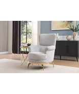 Zoe Modern Style Gray Chair with Wood &amp; Gold Accents - €693,25 EUR