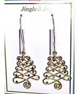Earrings  Jingle and Joy  Christmas Tree  dangle  3 inch drop  CHRISTMAS - $273.90 MXN