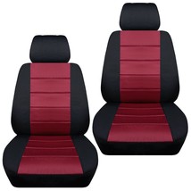 Front set car seat covers fits 2007-2019 Honda Fit    black and burgundy - £53.02 GBP+