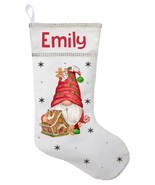 Gnome with Gingerbread House Stocking, Gnome Gingerbread Stocking, Custo... - £30.54 GBP