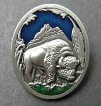 Cultural American Buffalo Feather Lapel Pin Badge 1 Inch - £4.40 GBP