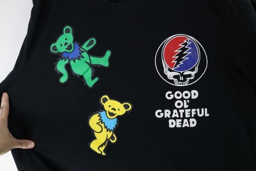 Retro Mens 2XL All Over Print Bear Skull Grateful Dead Band Long Sleeve T-Shirt Item image 6