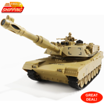 Remote Control Tank RC US M1A2 Abrams Army Tank Toy, 2.4Ghz 9-Channel RC - £50.91 GBP