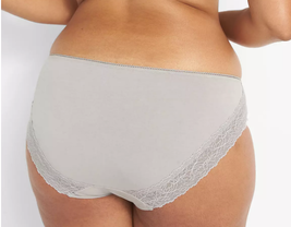 CACIQUE Cotton Hipster Panties Lace Trim PLUS 30/32 NOVA GRAY Grey Lane ... - £13.76 GBP