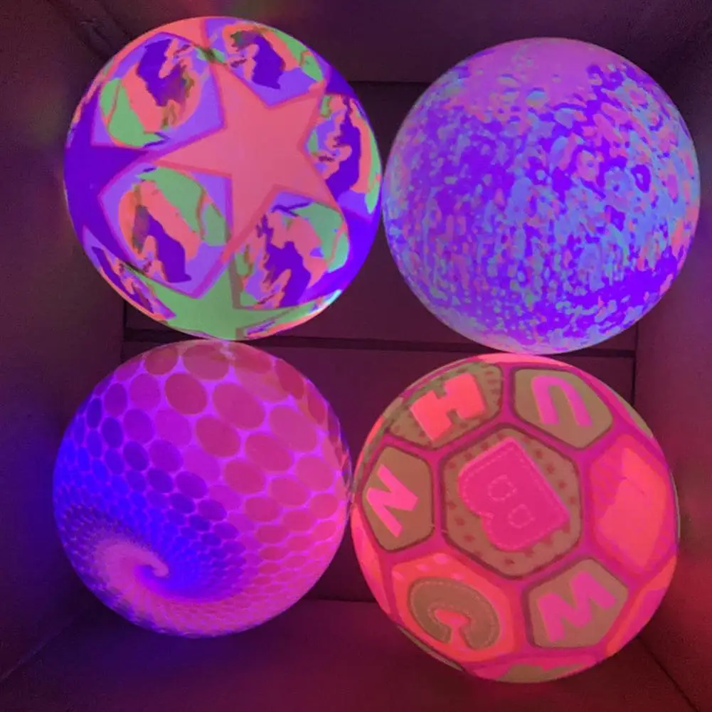 22cm Luminous Bouncy Balls Toys Inflatable LED Glow in The Dark Ball Flashing - £6.93 GBP+