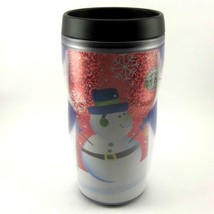 Starbucks Coffee Company 2005 8 Oz Travel Tumbler Snowmen Christmas Lucy - $21.55