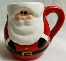 Santa Merry Christmas Holiday Coco Mug Cup Party Red White 4&quot; - £19.61 GBP