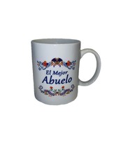 &quot;El Mejor Abuelo&quot; Ceramic Decorated With Florals Mug (SHIPS IN 24 HRS) - $344.09 MXN