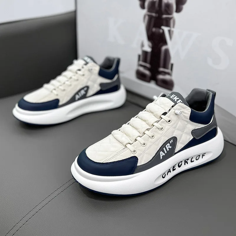 High Quality Men Sneakers Summer New Comfortable Casual Thick Soled Shoes Male R - £43.30 GBP