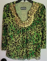 Womens Petites LP Collective Works of Berek 2 Green Multicolor Cougar Bl... - $8.91