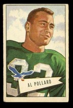 Vintage Football Card 1952 Bowman College To Pro Large #34 Al Pollard Eagles - £8.61 GBP