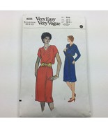 Vintage Vogue 8225 Very Easy Misses Dress Sewing Pattern Cowl Neck Size ... - £15.79 GBP