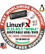 LINUXFX LINUX OS OPERATING SYSTEM, KDE, LIVE/FULL BOOT, USB/DVD, 64BIT, ... - $168.17 MXN+