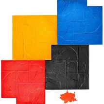 VEVOR Concrete Texturing Skin, 24"x24" Concrete Stamps Mats Set, Polyurethane Co - $266.99