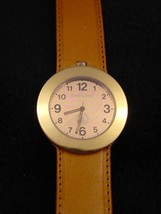 Wrist Watch Bord a&#39; Bord French Uni-Sex Solid Bronze, Genuine Leather B6 - $129.95