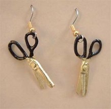 Funky Scissors Shears Earrings Diy Sewing Scrapbook Crafts Tools Costume Jewelry - £8.60 GBP