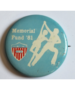 1981 USFSA MEMORIAL FUND FIGURE SKATING USA SPORTS VINTAGE BUTTON PINBAC... - $31.53 CAD