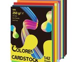 Colored Cardstock 142 Sheets, 8.5 X 11 Cardstock Paper - 20 Assorted Col... - £33.81 GBP
