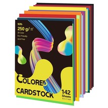 Colored Cardstock 142 Sheets, 8.5 X 11 Cardstock Paper - 20 Assorted Col... - £33.80 GBP