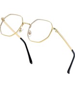 JOVAKIT Polygon Blue Light Blocking Glasses Octagon Square  Metal - $163.30 MXN