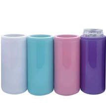 12oz Blank Sublimation Can holder Cooler With screw on Lid Straight Tumb... - £4.34 GBP