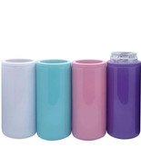 12oz Blank Sublimation Can holder Cooler With screw on Lid Straight Tumb... - $103.59 MXN