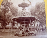Brewer Fountain Boston Common America Illustrated Stereoview Photo - £4.94 GBP