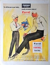 Farah Farek Fortrel Zantrel mens slacks clothing-1962 Vintage Print Ad - €8,78 EUR