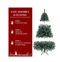 6FT Christmas Tree Xmas Artificial Pine Snow Cover Holiday Decor Indoor ... - £40.03 GBP