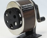 Berol Giant Apsco Pencil Sharpener Hand Crank  6 Hole Wood Veneer Home S... - £45.32 GBP