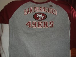 San Francisco 49ers Extra Large (XL) Jersey Tee by Logo Athletic, w/ 3/4 length  - £16.49 GBP