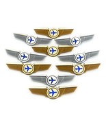 Airlines Pilot Gold and Silver Wings Airplane Badges Pins - £20.93 GBP