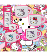 Hello Kitty 4pc Espresso Mug Set - Colorful &amp; Stackable w/ Rack - $22.99