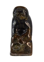 Vintage Inuit Canada Stone Carved Eskimo Art Sculpture Figurine Signed Numbered - £111.10 GBP