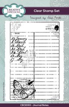Creative Expressions Clear Stamp Set By Sam Poole 6&quot;X4&quot;-Journal Notes - £24.45 GBP