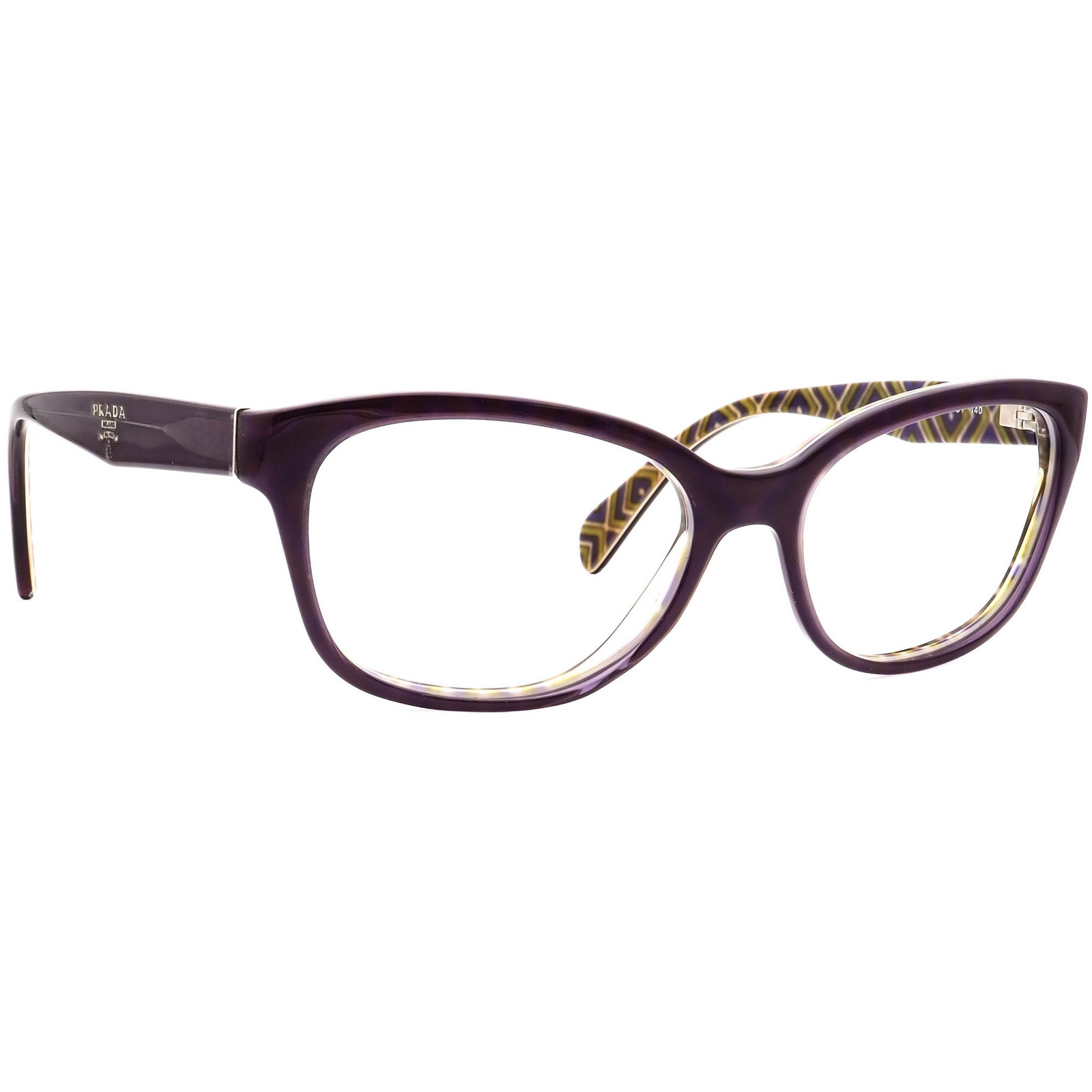 Prada Eyeglasses VPR 20P MAT-1O1 Dark Violet Butterfly Frame Italy 54[]1... - $149.99