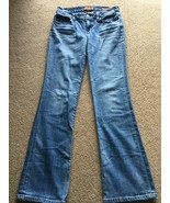 Seven7 Boot Cut Womens 28 Denim Jeans Stretch Distressed Flare Bell Long WIDE - $11.87