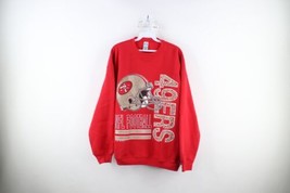 Vtg 90s Mens L Spell Out Big Logo San Francisco 49ers Football Sweatshirt USA - £93.16 GBP