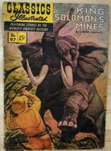 Classics Illustrated #97 King Solomon&#39;s Mines By H R Haggard (Hrn 141) Good - £7.82 GBP