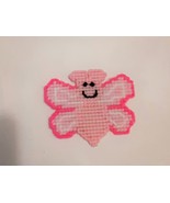 Plastic Canvas Butterfly Magnet, Fridge Decor, Needlepoint, Handmade, Su... - $6.00