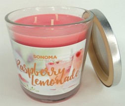 Sonoma Candle 14 oz Scented 3-Wick Candle - Raspberry Lemonade - £11.37 GBP