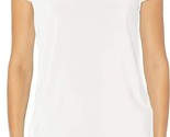 Kasper Women Stretch Knit Cowl-Neck Short-Sleeve Top White Size Large Pu... - $21.49