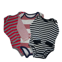 Baby Boy 18 Month  Long Sleeve Bodysuit Carters Stripes  Lot of 3 - £6.19 GBP