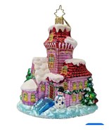 Christopher Radko Midnight Magic Replacement Ornament Glass Cottage Snowman - $36.62