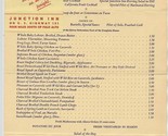 Junction Inn Menu Highway 101 Mountain View California 1930&#39;s - $57.42