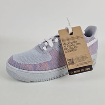 Nike Air Force 1 Crater Flyknit Wolf Grey Shoes DH3375 002 Size 6 Y = Women 7.5 - $90.00