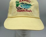 Vtg Waikiki Beach Trucker Hat Rope Strap Back Hawaiian Headwear Beach OSFA - $14.50