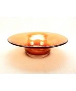 Large Serving Bowl, Iridescent Marigold, Smooth, Plain, Footed, Modern A... - £19.20 GBP
